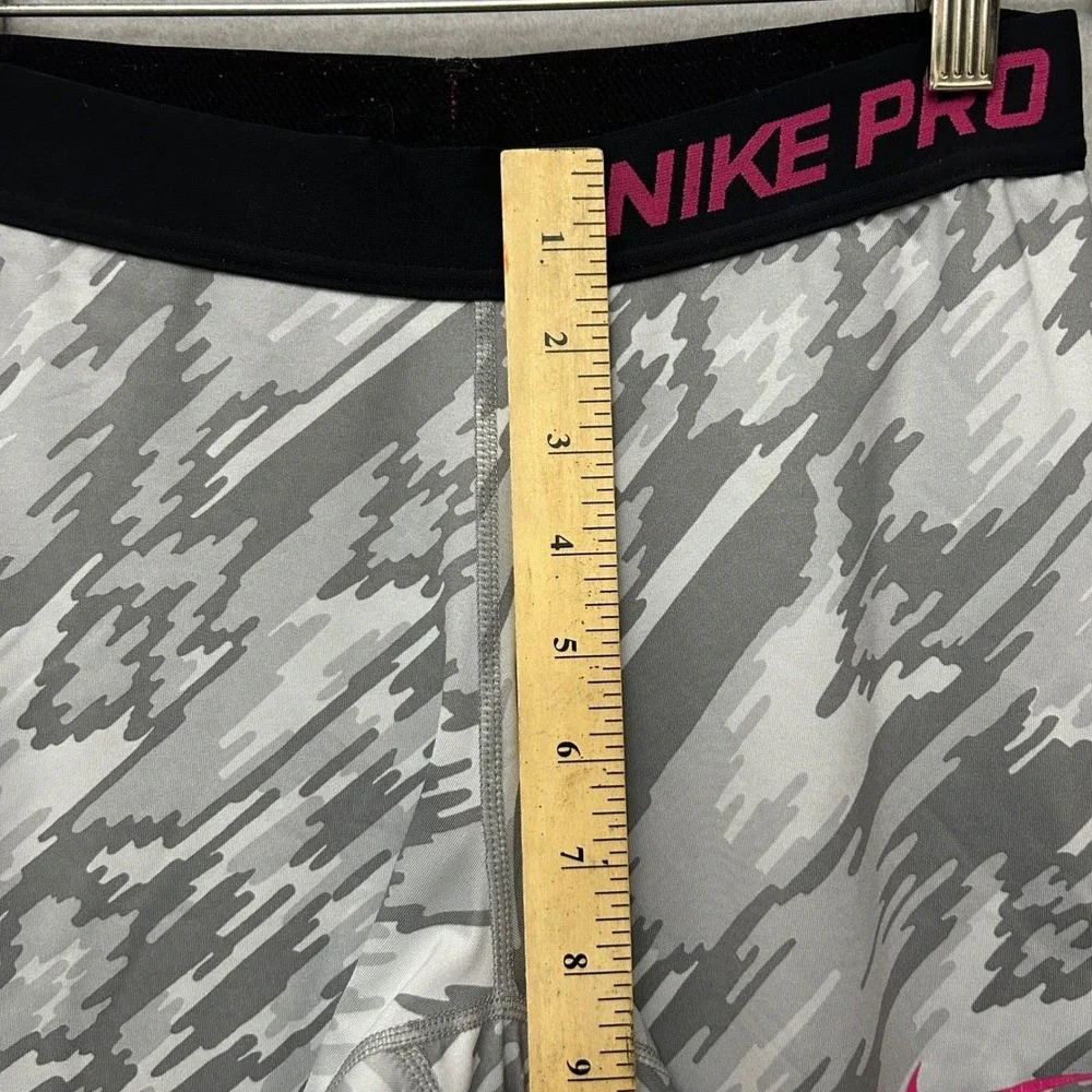 Nike Pro Dri-FIT Leggings Girls XL Grey Camo Cropped 805850-043
